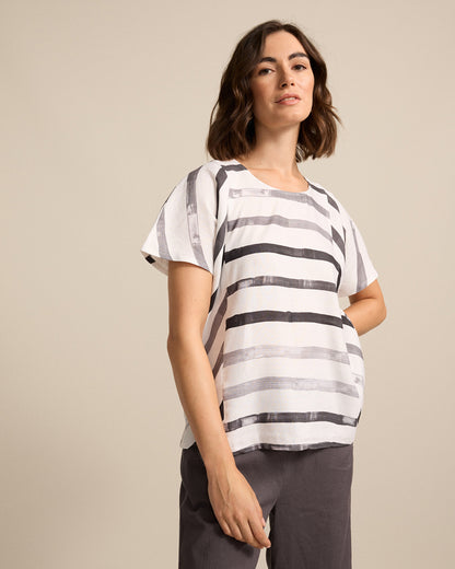 Marco Polo - S/S Brushed Stripe Top | YTMS54683