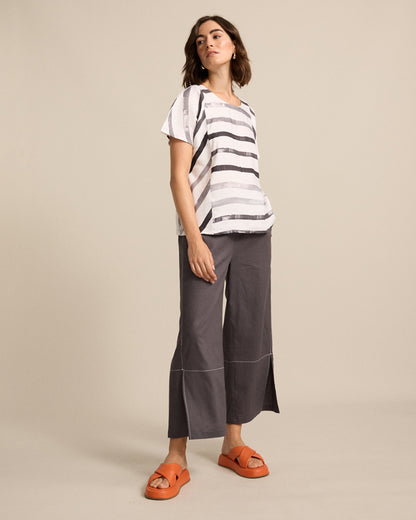 Marco Polo - S/S Brushed Stripe Top | YTMS54683