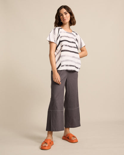 Marco Polo - S/S Brushed Stripe Top | YTMS54683