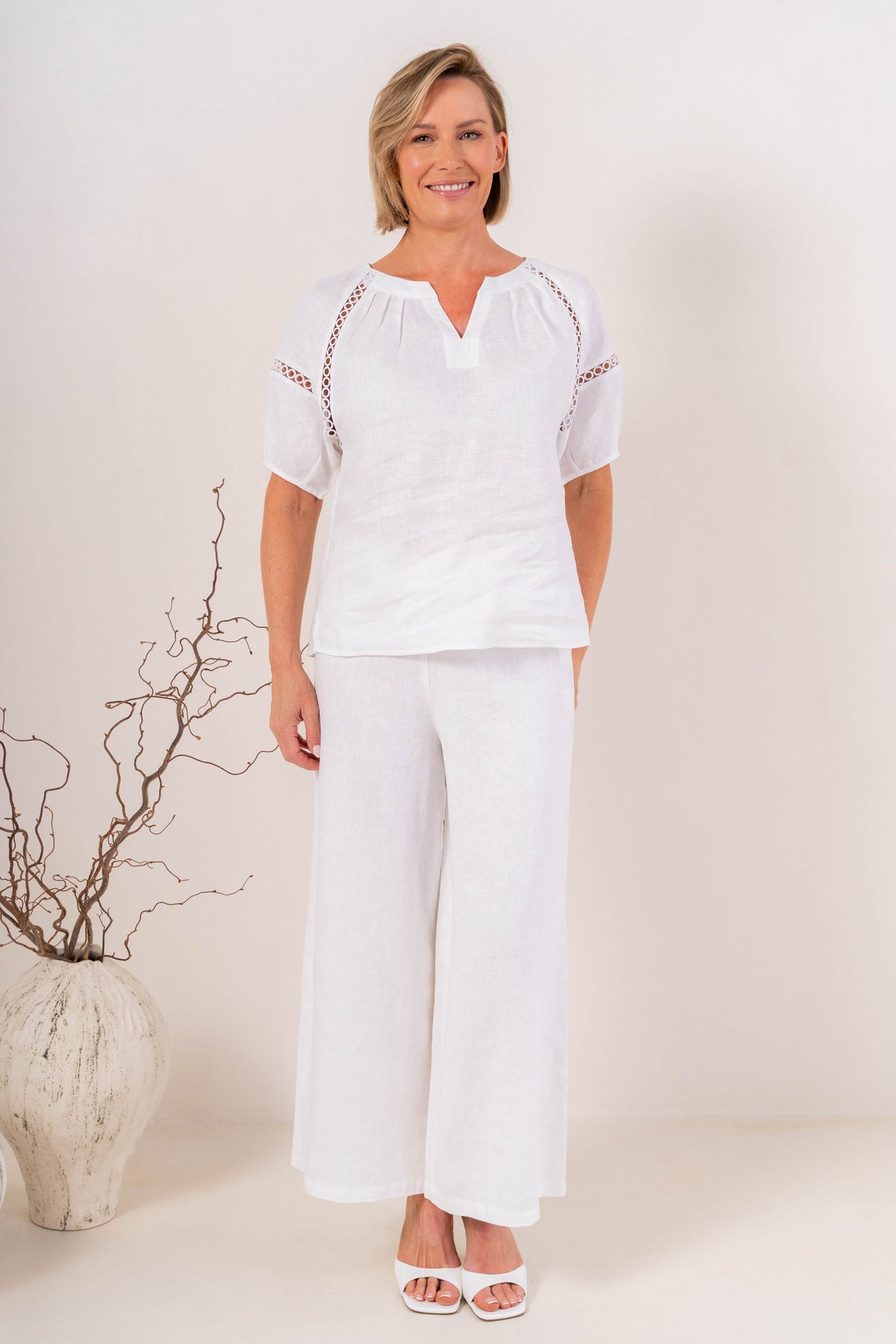 See Saw - Linen Palazzo Pant | SA139