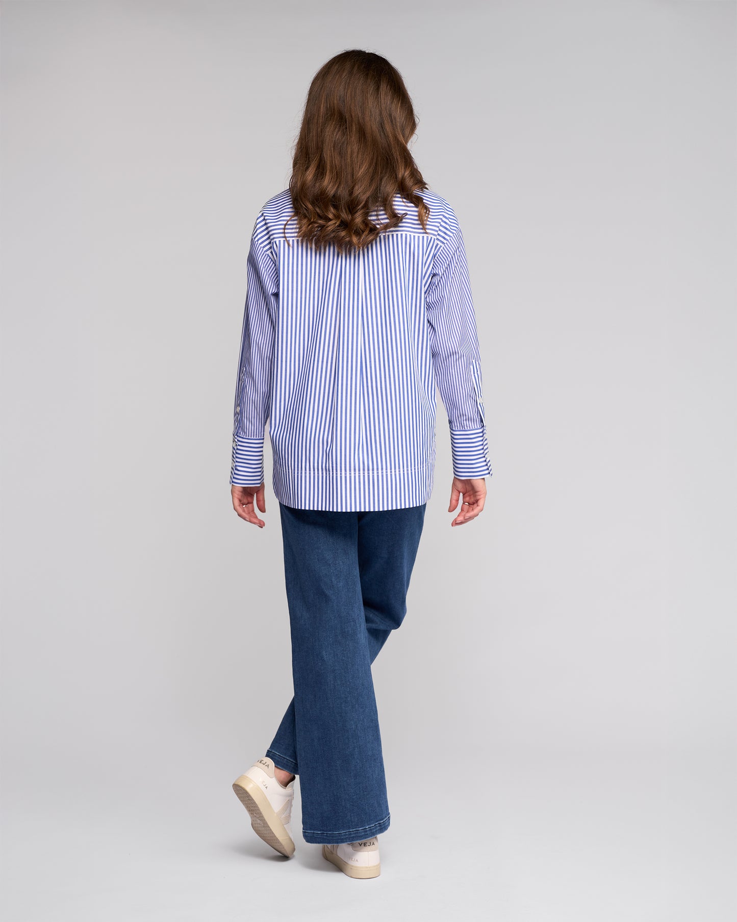 Vassalli - Oversize Shirt with Side Stripe Detail / 4501