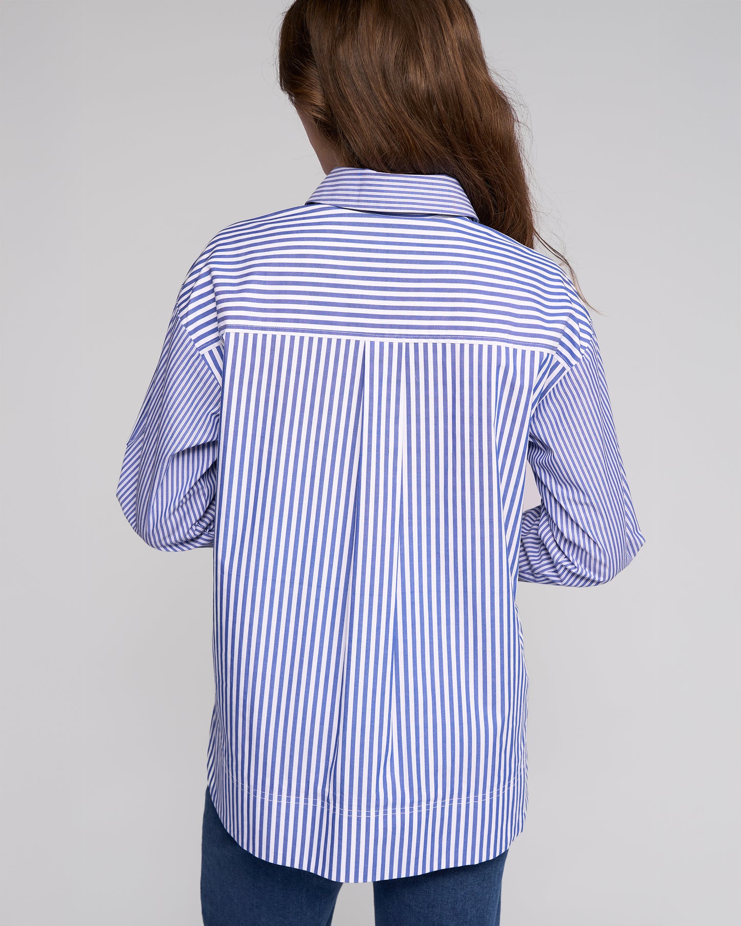 Vassalli - Oversize Shirt with Side Stripe Detail / 4501