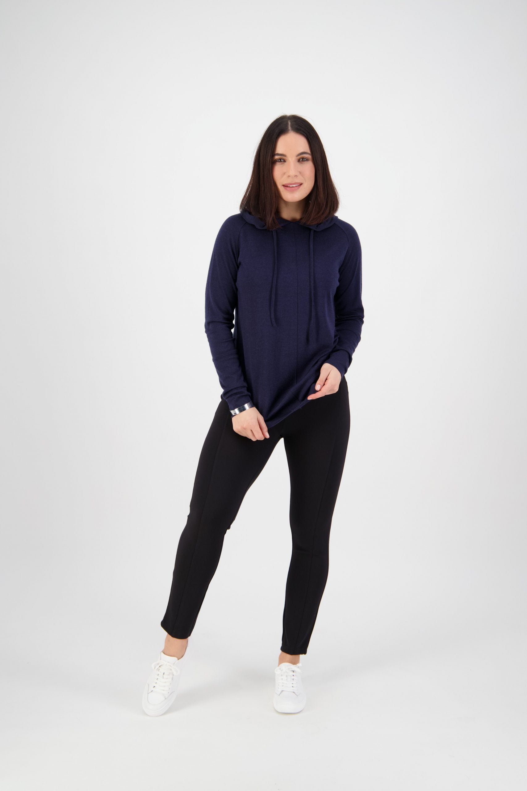 Vassalli Skinny Leg Ankle Grazer Ponti Pull On Black | V12105 – Ashlea Road