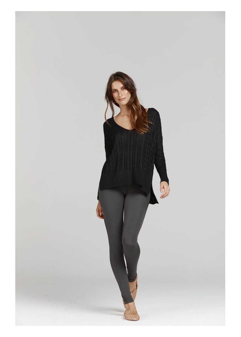 Lou Lou Luxe Legging Charcoal | LOU15NB009