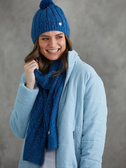 CABLE SCARF | SEAPORT BLUE YTACC71