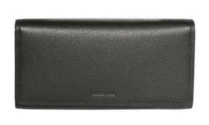 Modapelle - RFID Protected Ladies Full Flat Leather Wallet | MODA7324BLACK