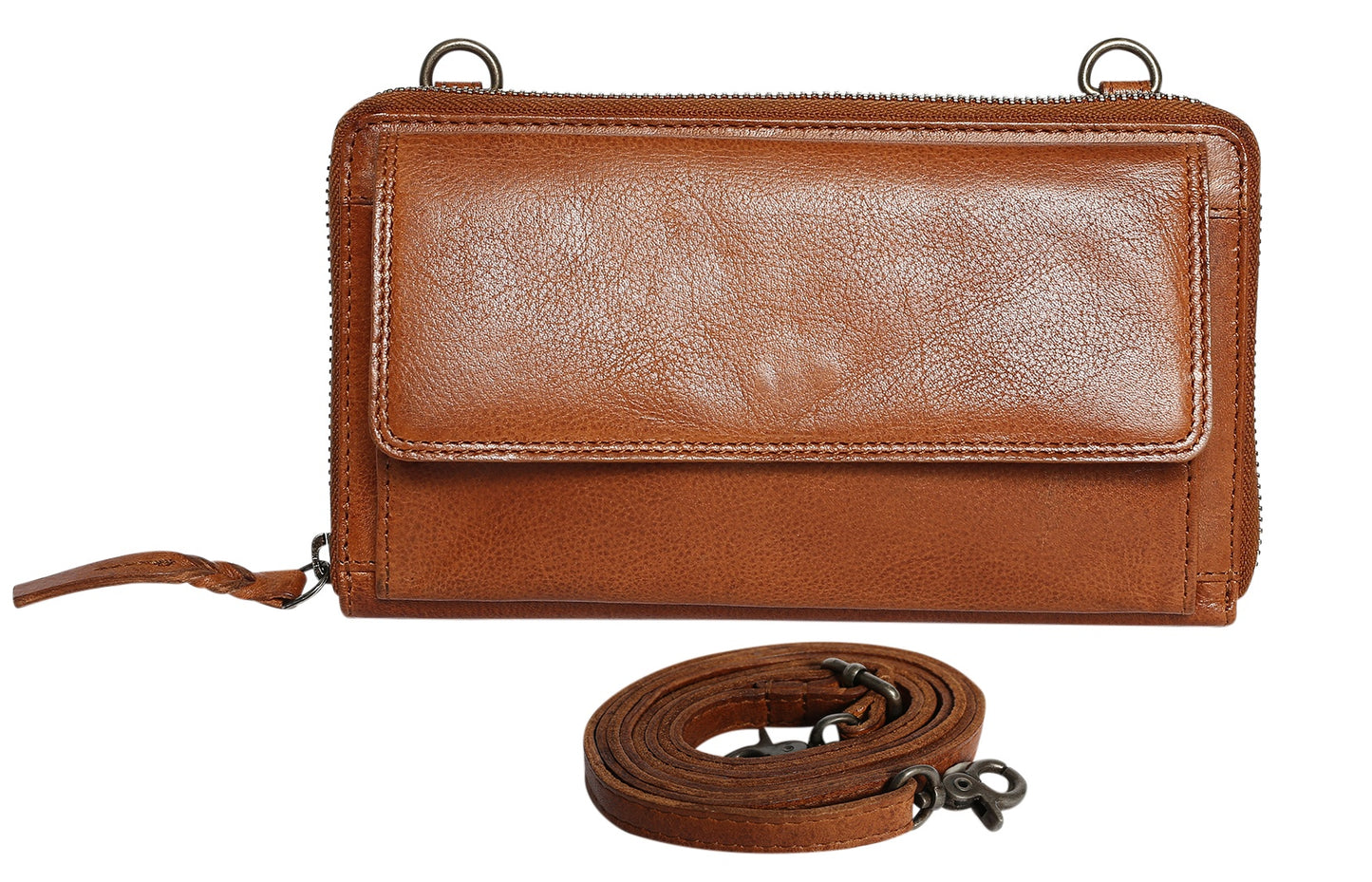 Modapelle - Soft Cow Leather Ladies Wallet/Cross Body Bag | MODA7691TAN