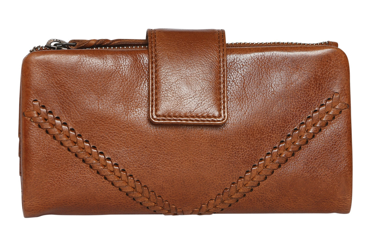 Modapelle - Soft Cow Leather Ladies Multi Comp Wallet in Tan | Moda7703