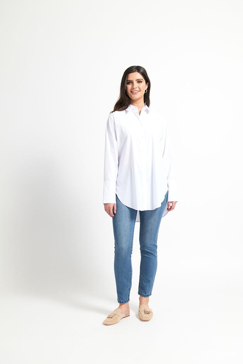 Foil Million Collar Question Shirt - White | F07171