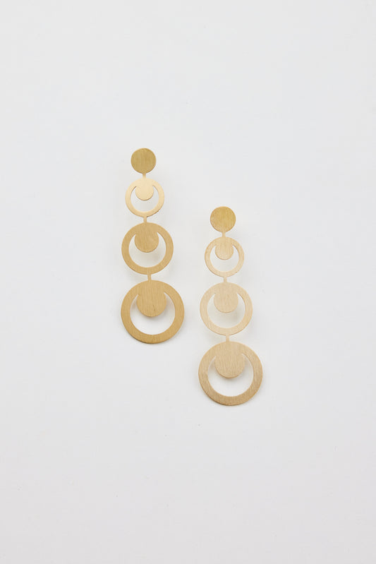 Holiday - Arc Long Earrings Gold | J-E1967