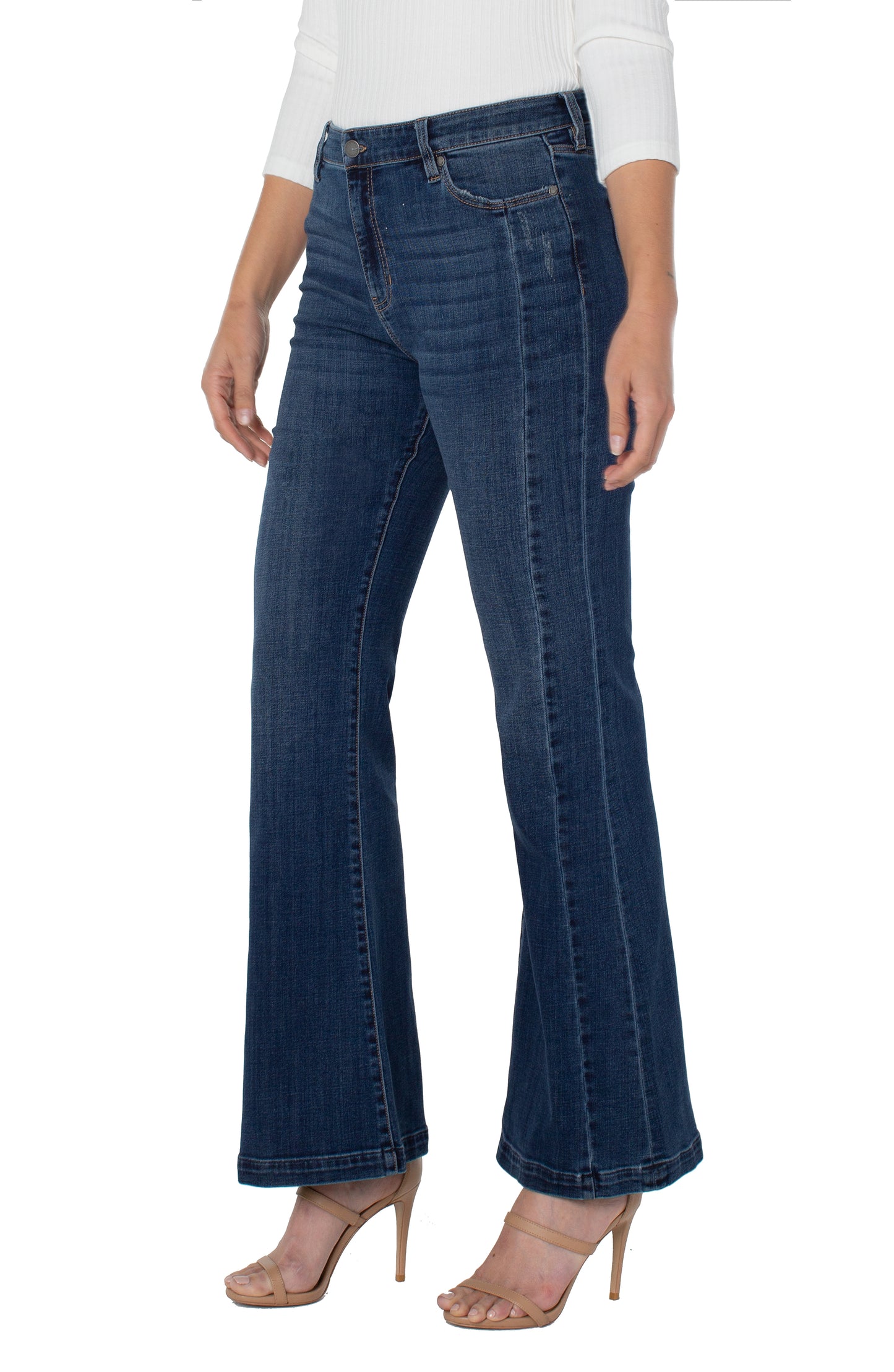 Hannah Seamed Flare Jeans Jersey Nights | LJ4084CH4
