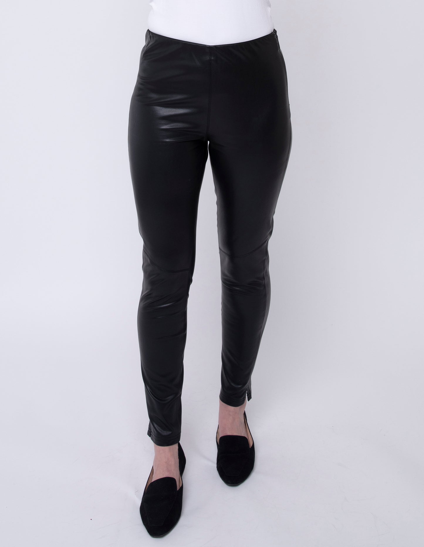 Ping Pong Faux Leather Legging Black | PP545732