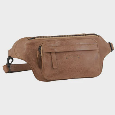 Pierre Cardin - Leather Rustic Belt Bag Burro | PC3718
