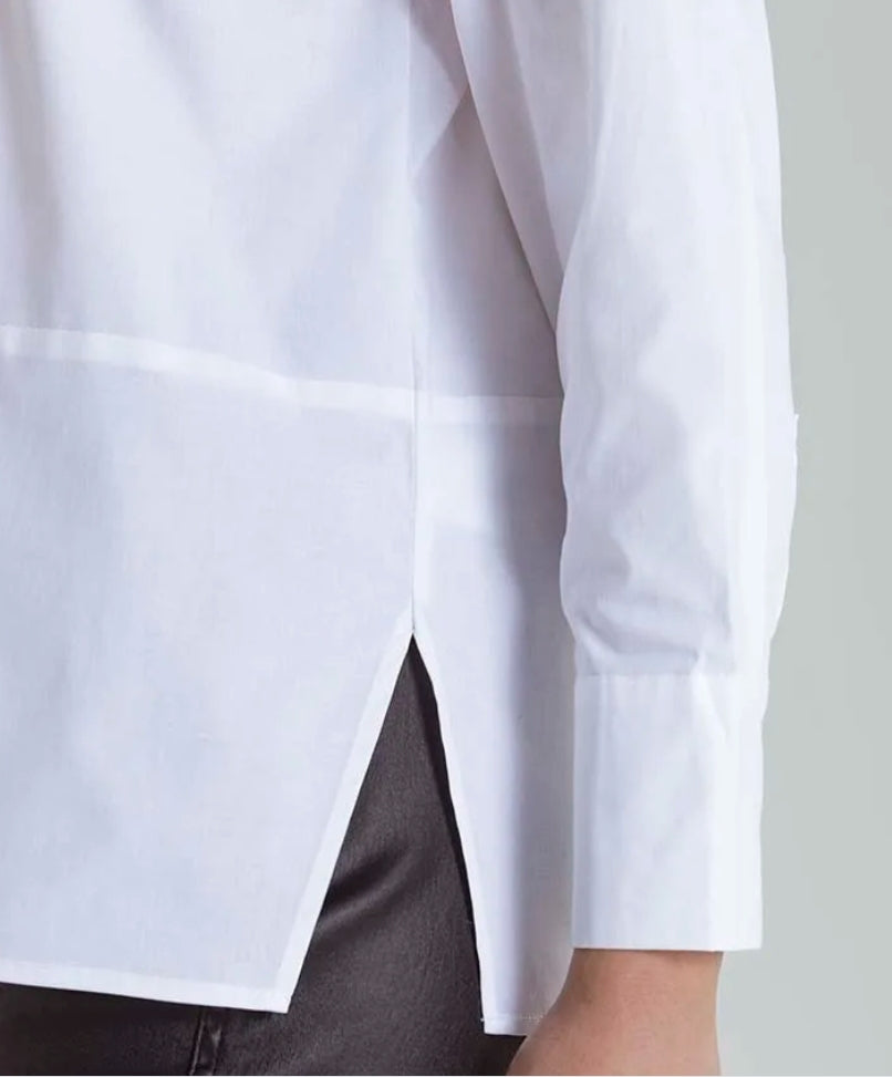 Marco Polo L/S Button Through Shirt White | MP34521
