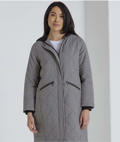Marco Polo L/S Quilted Check Puffa Black | MP36068