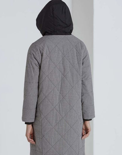 Marco Polo L/S Quilted Check Puffa Black | MP36068
