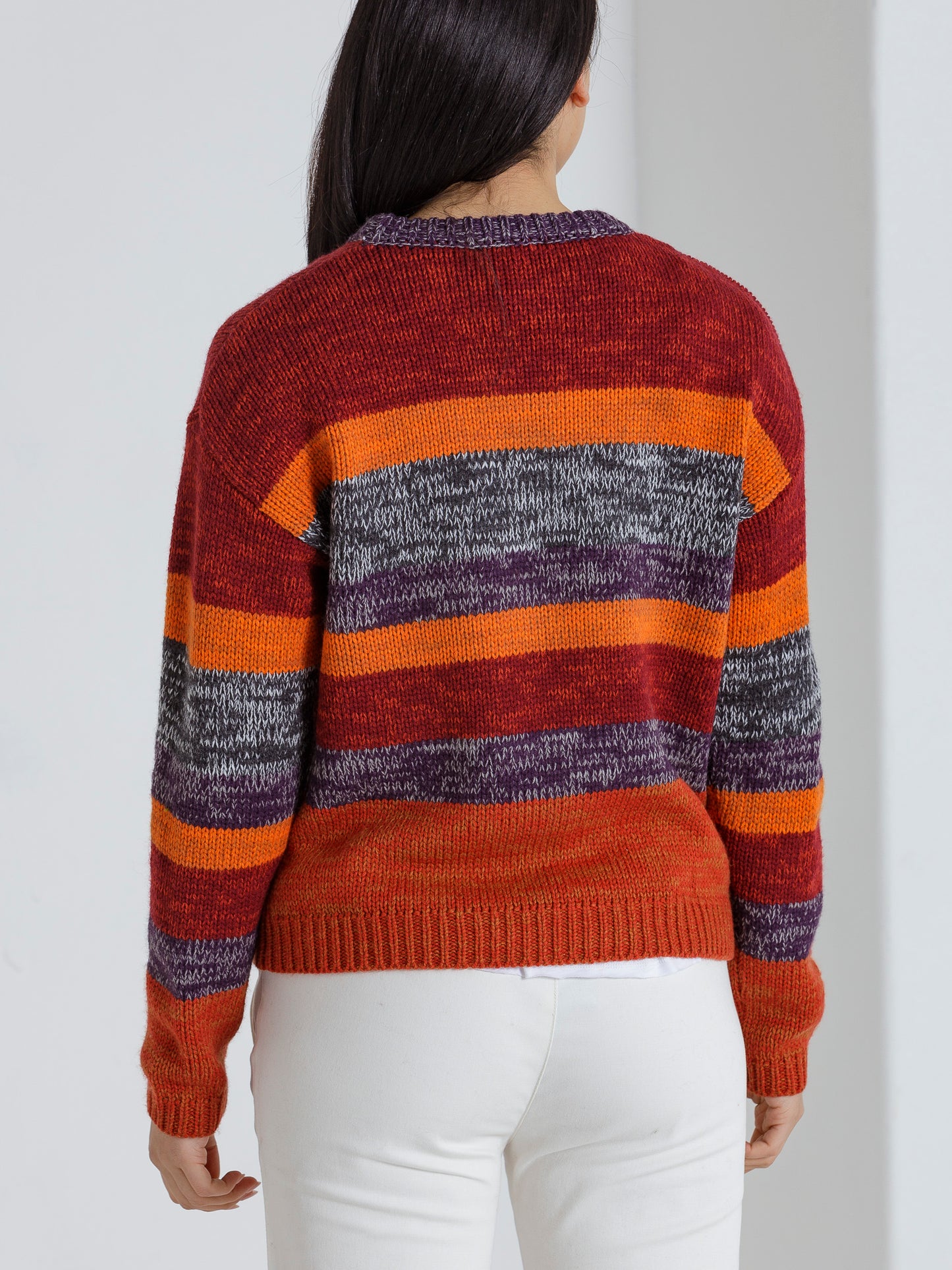 Marco Polo L/S Mixed Sweater Raspberry Mix | MP33463