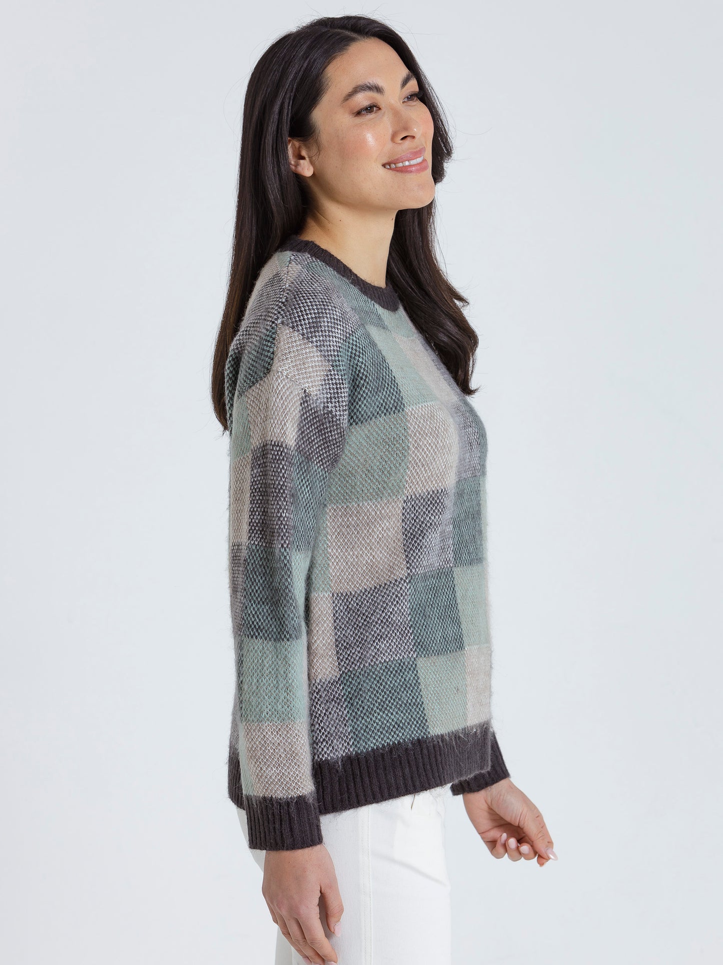 Marco Polo L/S Brushed Pullover Mixed Check | MP33485