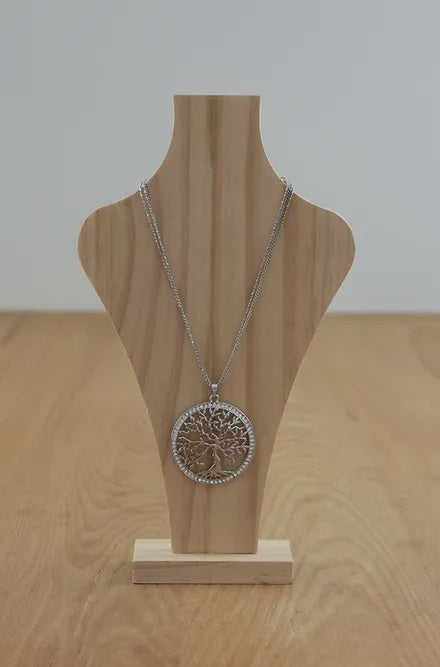Metal Necklace Silver Tree Of Life | LNM21S