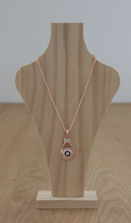 Baobab Drop Necklace + Stone Rose Gold |  NDR1R