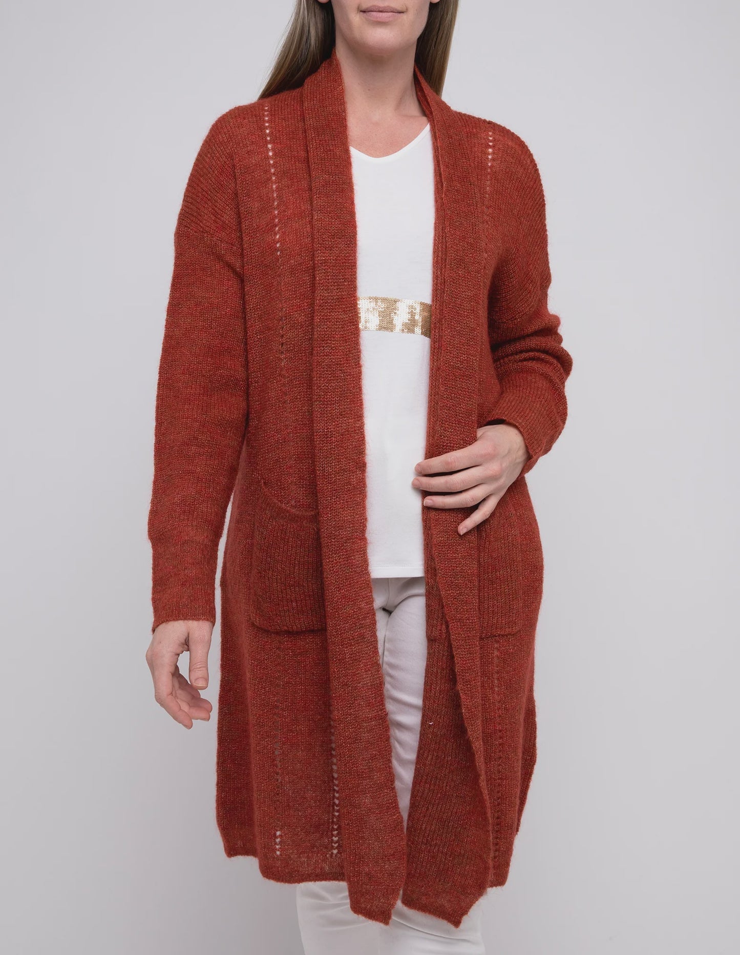 Ping Pong Pointelle Cardigan Currant | PP545047