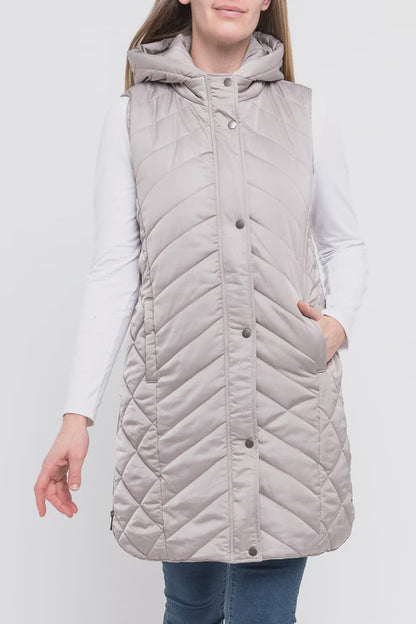 Jump Quilted Sleeveless Puffer Concrete | J546J4015A