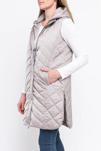 Jump Quilted Sleeveless Puffer Concrete | J546J4015A