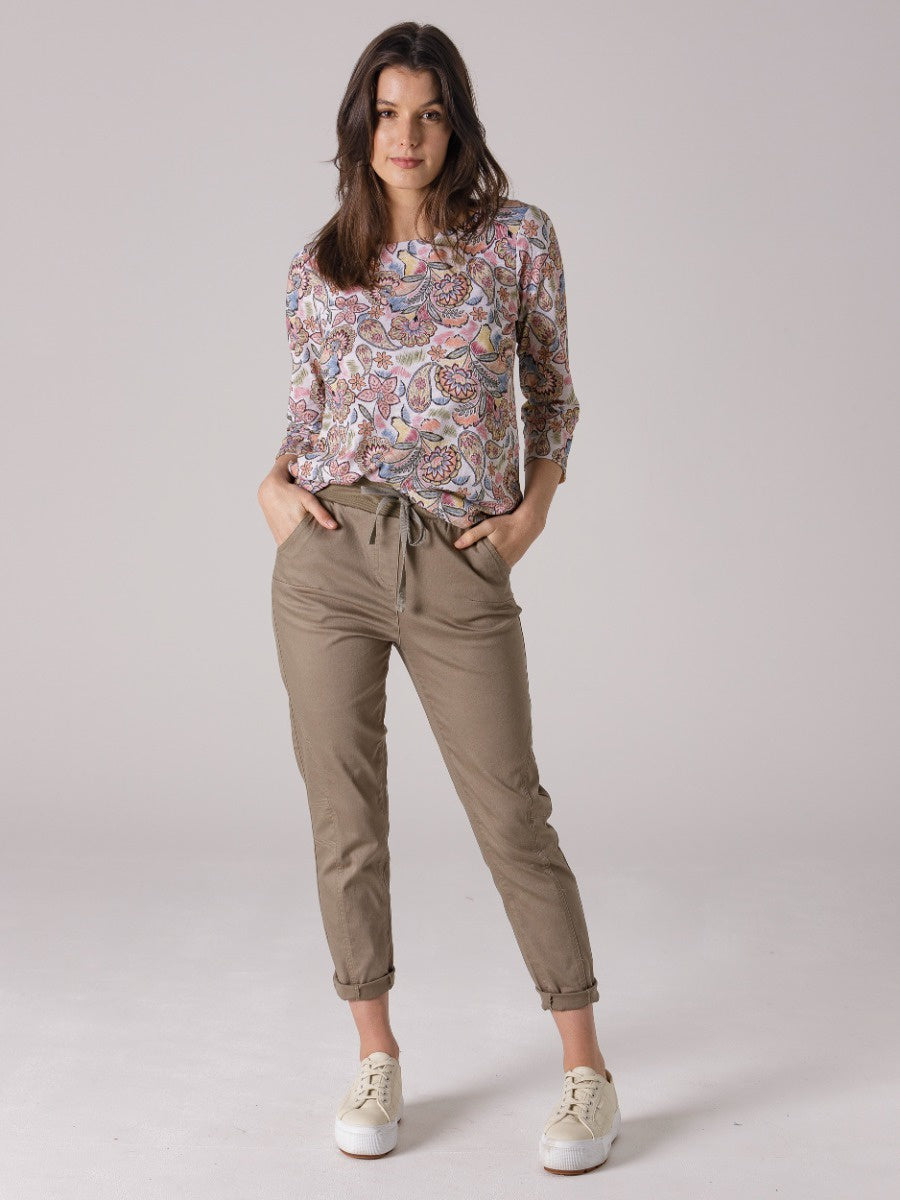 Yarra Trail Pull On Coloured Jean Willow | YT23W8847