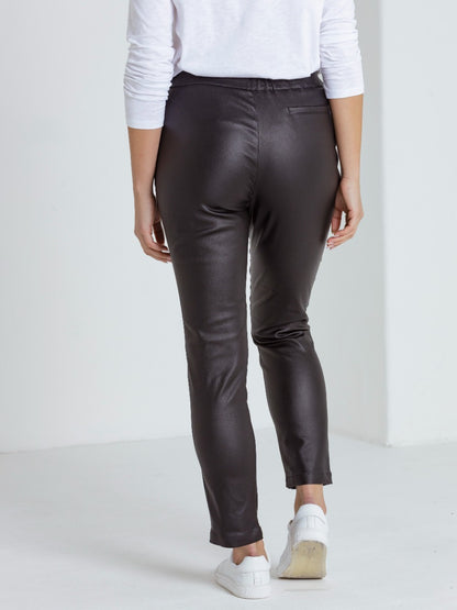 Marco Polo Faux Leather Pant Black | MP38194